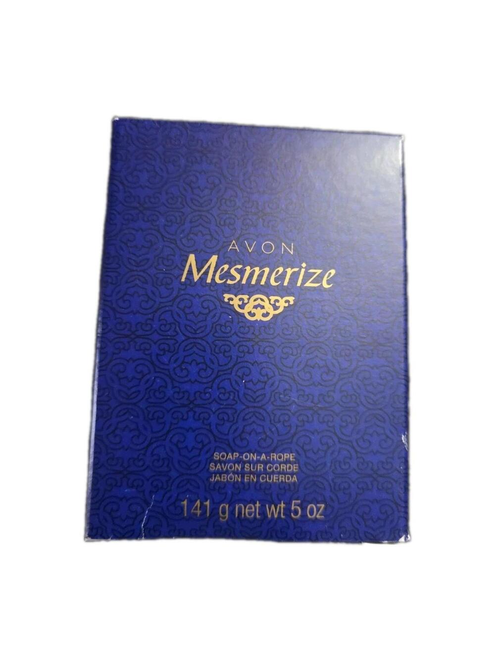Avon Mens MESMERIZE Soap On A Rope 5oz Bar Sealed In Plastic 2017 New Old Stock